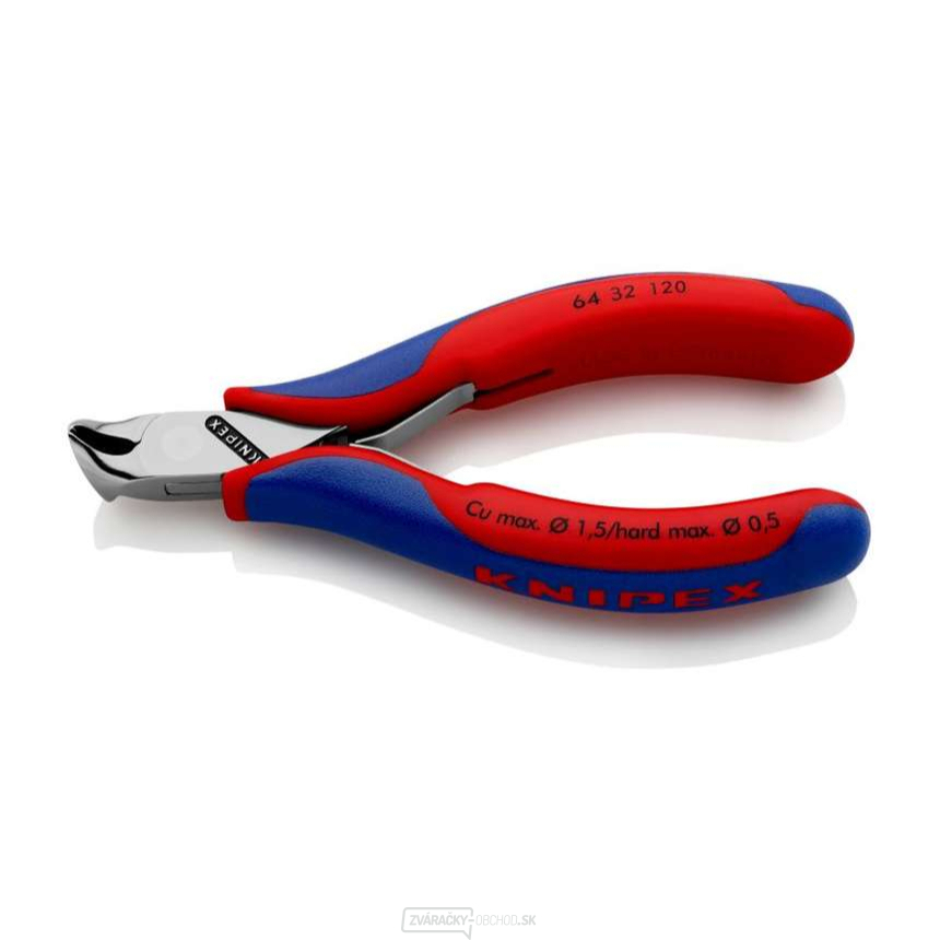 Frézy na elektroniku 120 mm Knipex 64 32 120 - leštená hlava, viaczložkové puzdrá