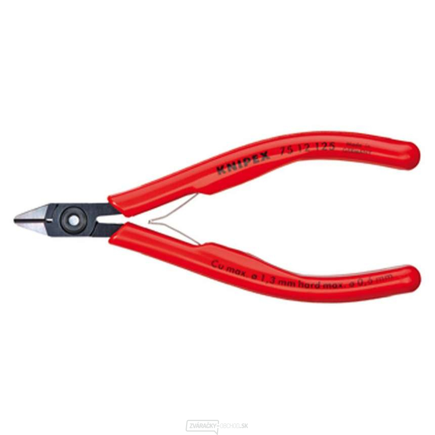 Bočné frézy na elektroniku 125 mm KNIPEX 75 12 125 - leštená hlava, viaczložkové puzdrá