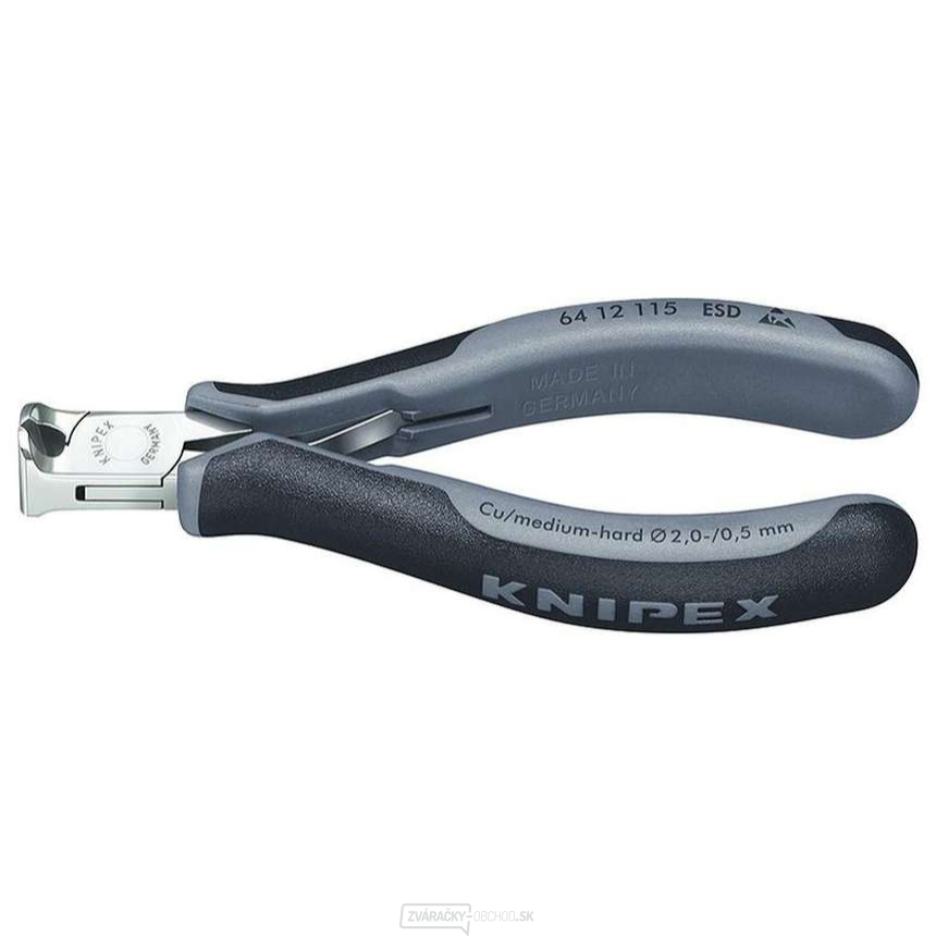 Frézy na elektroniku 115 mm KNIPEX 64 12 115 ESD - leštená hlava, viaczložkové puzdrá