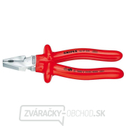 Silové kombinované kliešte 225 mm - VDE 1000V. KNIPEX 02 07 225 - chrómované, izolované proti ponoreniu gallery main image