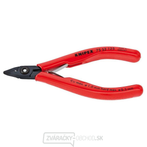 Bočné štípacie kliešte na elektroniku 125 mm KNIPEX 75 52 125 - leštená hlava, viaczložkové puzdrá gallery main image