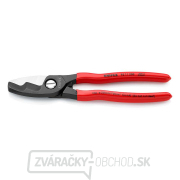 Káblové nožnice 200 mm KNIPEX 95 11 200 - leštená hlava, plastové puzdrá gallery main image