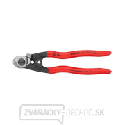 Nožnice na drôt a lano 190 mm KNIPEX 95 61 190 - leštená hlava, plastové puzdrá Náhľad