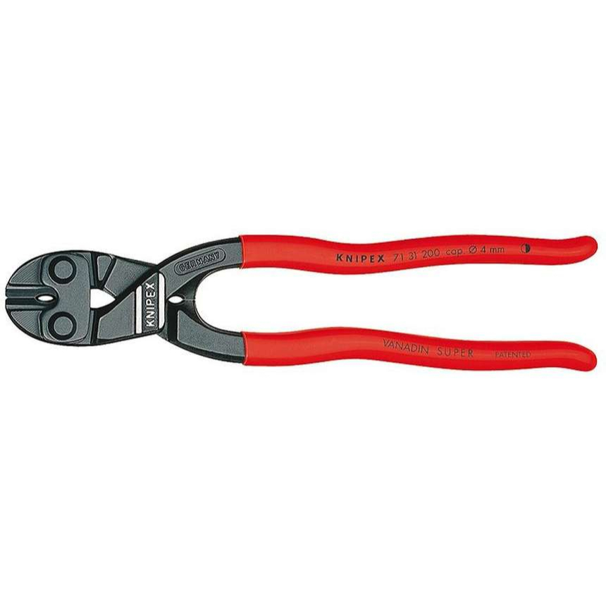Kompaktné kliešte CoBolt 200 mm KNIPEX 71 31 200 - leštená hlava, plastové puzdrá