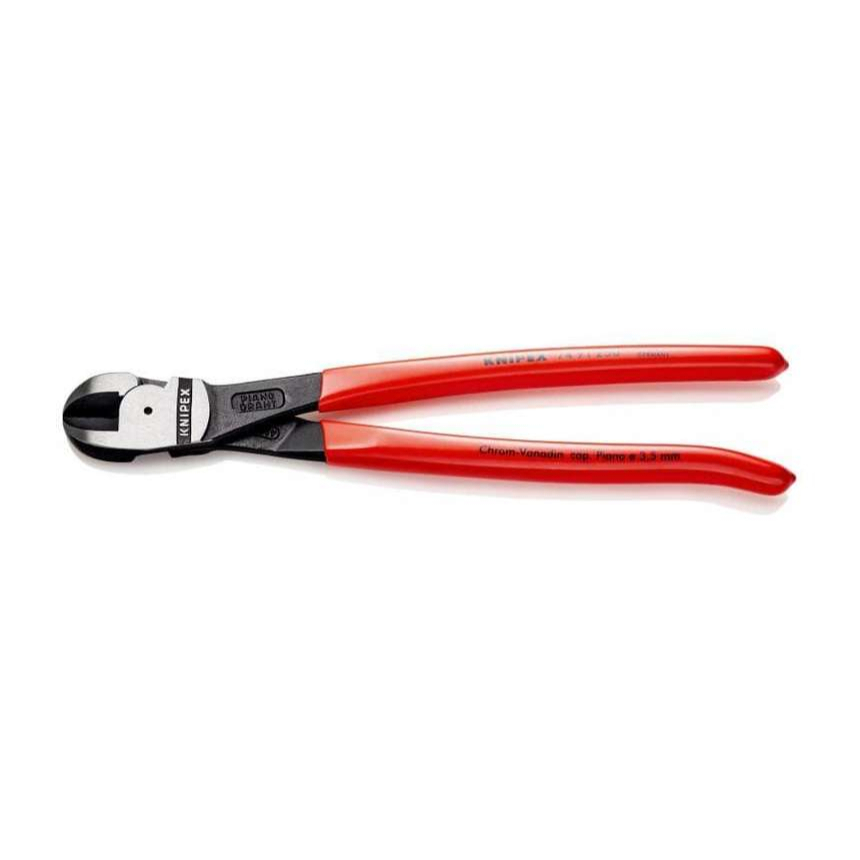 Rezacie kliešte so stredovými čepeľami 250 mm KNIPEX 74 91 250 - leštená hlava, plastové puzdrá