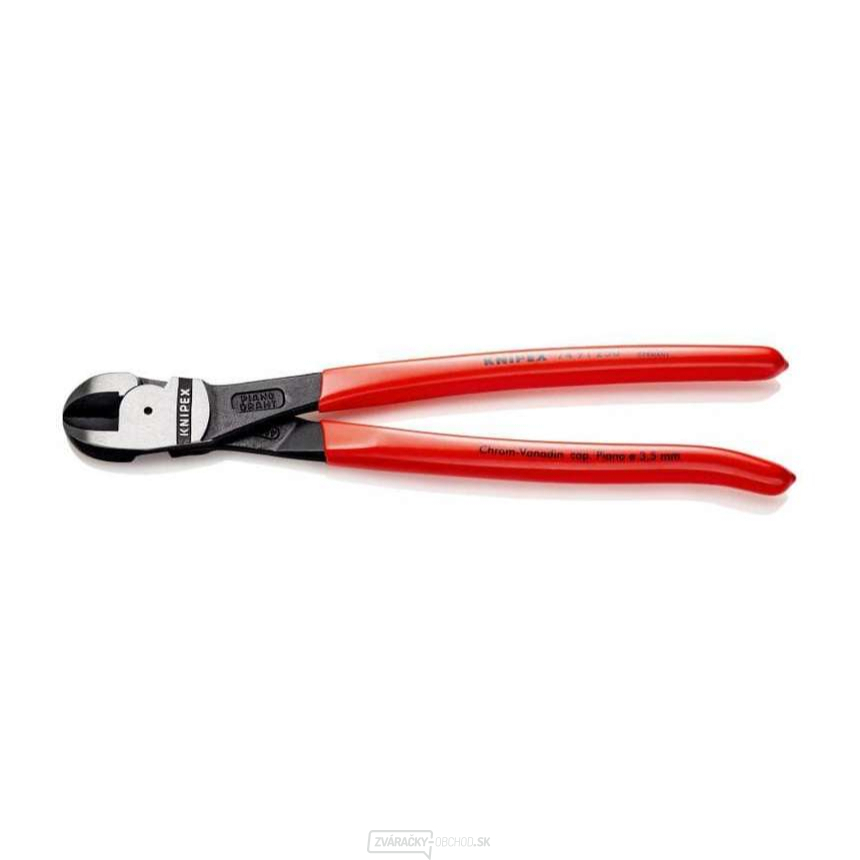 Rezacie kliešte so stredovými čepeľami 250 mm KNIPEX 74 91 250 - leštená hlava, plastové puzdrá
