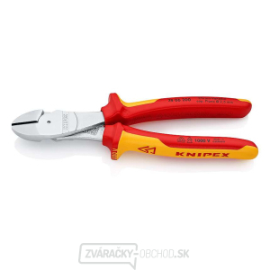 Výkonné bočné frézy 200 mm KNIPEX 74 06 200 - 1000 V. Chrómované, viaczložkové VDE puzdrá gallery main image