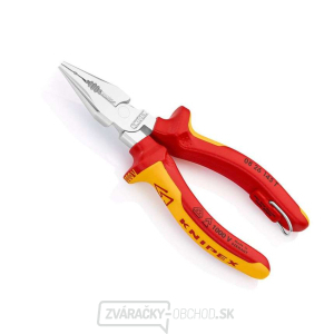 Úzke kombinované kliešte 145 mm s upevňovacím okom Knipex 08 26 145 T BK VDE Úzke kombinované kliešte 145 mm s upevňovacím okom Knipex 08 26 145 T BK VDE gallery main image
