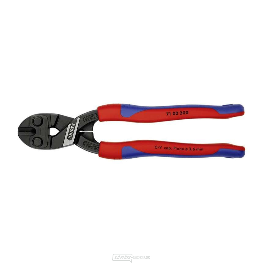 Kompaktné kliešte CoBolt 200 mm KNIPEX 71 02 200 - leštená hlava, viaczložkové puzdrá