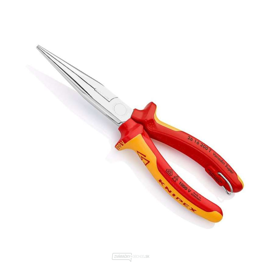 Knipex 26 16 200 T Polkruhové kliešte s čepeľami - chrómované, viackomponentné puzdrá VDE (200 mm) Knipex 26 16 200 T Polkruhové kliešte s čepeľami - chrómované, viackomponentné puzdrá VDE (200 mm) gallery main image
