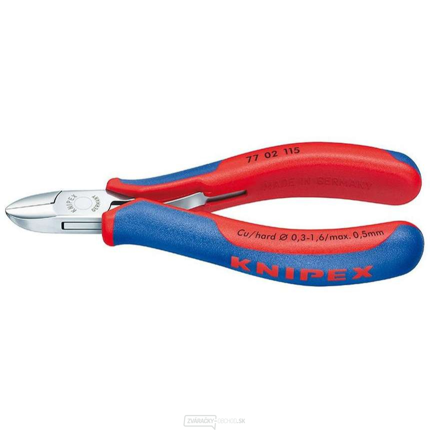 Bočné frézy na elektroniku 130 mm KNIPEX 77 02 130 - leštená hlava, viaczložkové puzdrá