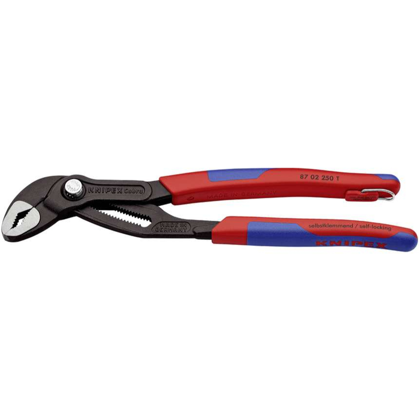 Kliešte na rúry Cobra 250 mm. KNIPEX 87 02 250 T dvojvrstvové objímky