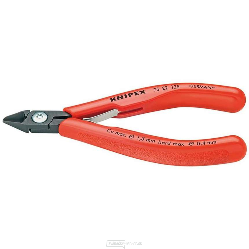 Bočné frézy pre elektroniku 125 mm KNIPEX 75 22 125 - leštená hlava, viaczložkové puzdrá