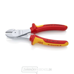 Výkonné bočné frézy 180 mm - 1000 V. KNIPEX 74 06 180 - chrómované, viaczložkové VDE puzdrá Výkonné bočné frézy 180 mm - 1000 V. KNIPEX 74 06 180 - chrómované, viaczložkové VDE puzdrá gallery main image