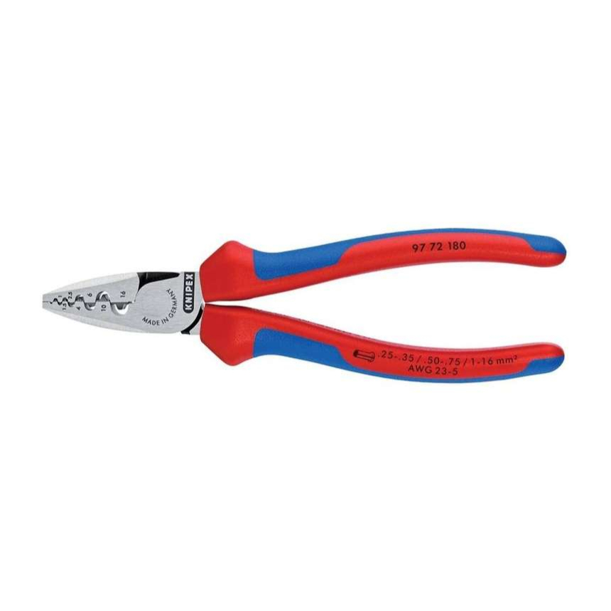 Lisovacie kliešte 180 mm na koncové objímky Knipex 97 72 180