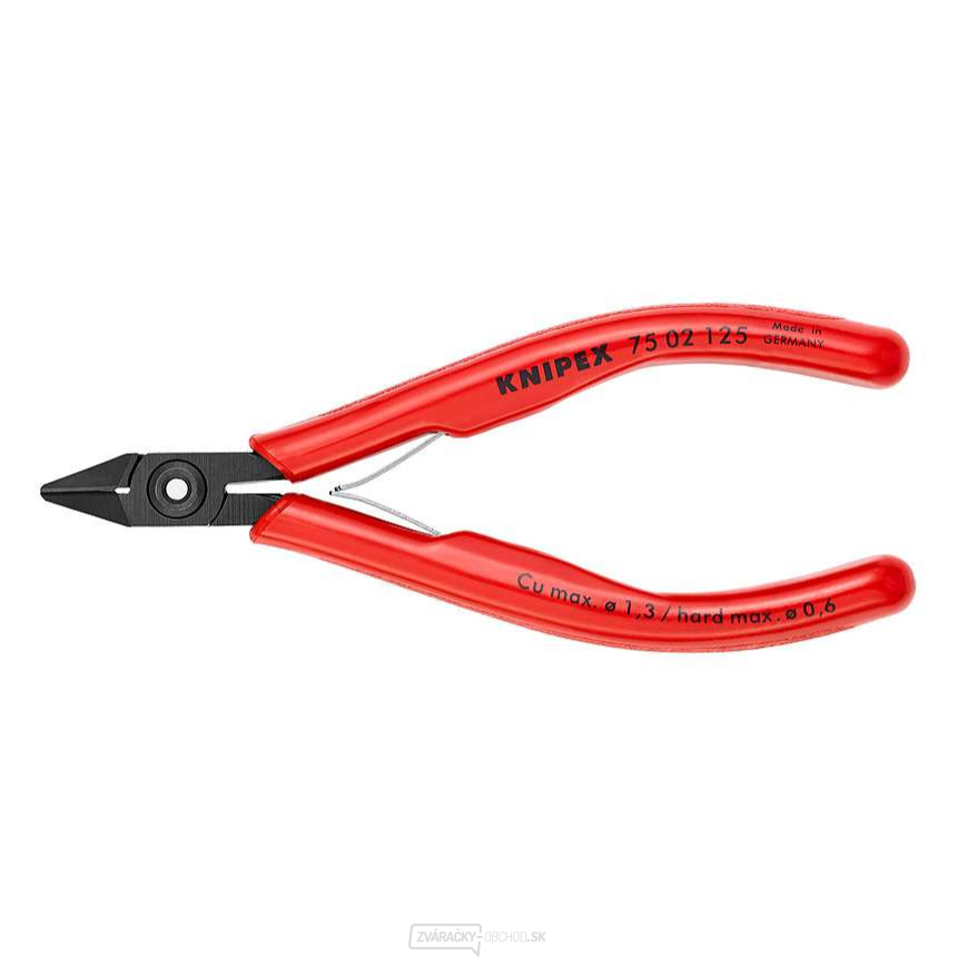 Bočné frézy pre elektroniku 125 mm KNIPEX 75 02 125 - leštená hlava, viaczložkové puzdrá Bočné frézy pre elektroniku 125 mm KNIPEX 75 02 125 - leštená hlava, viaczložkové puzdrá gallery main image
