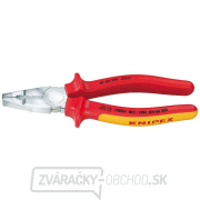 Kombinované kliešte 190 mm - 1000 V. KNIPEX 01 06 190 - chrómované, viaczložkové VDE objímky Kombinované kliešte 190 mm - 1000 V. KNIPEX 01 06 190 - chrómované, viaczložkové VDE objímky gallery main image