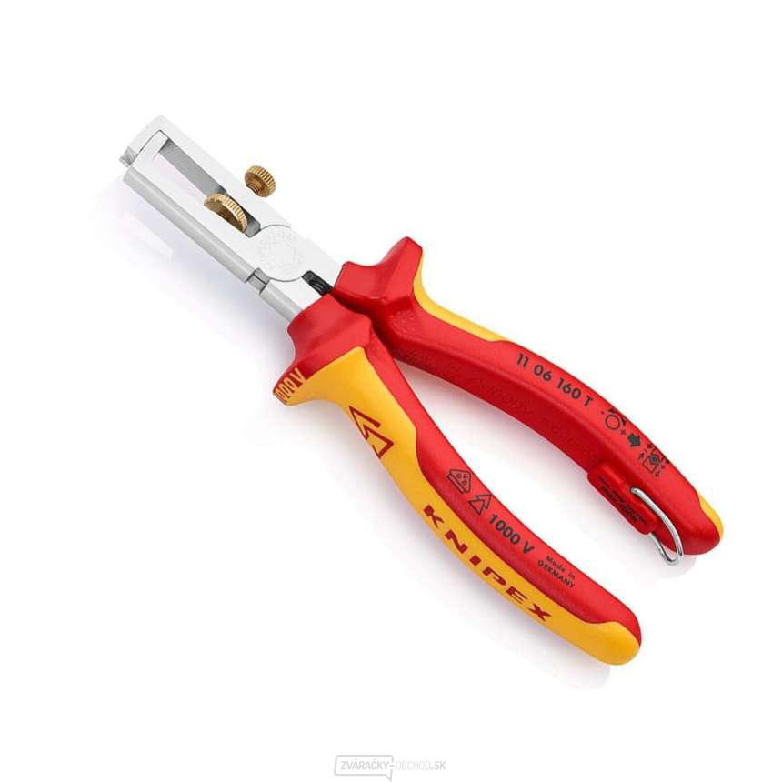 Odstraňovacie kliešte s upevňovacím okom Knipex 11 06 160 T 160 mm VDE Odstraňovacie kliešte s upevňovacím okom Knipex 11 06 160 T 160 mm VDE gallery main image
