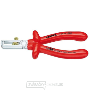 Odstraňovacie kliešte 160 mm - 1000 V. KNIPEX 11 07 160. Chrómované, izolované VDE - VDE gallery main image