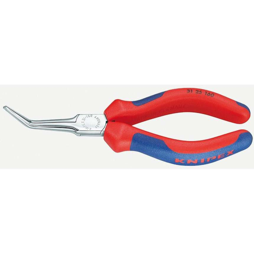KNIPEX 31 25 160 Polkruhové ihlové kliešte na uchopenie 160 mm - leštená hlava, plastové puzdrá