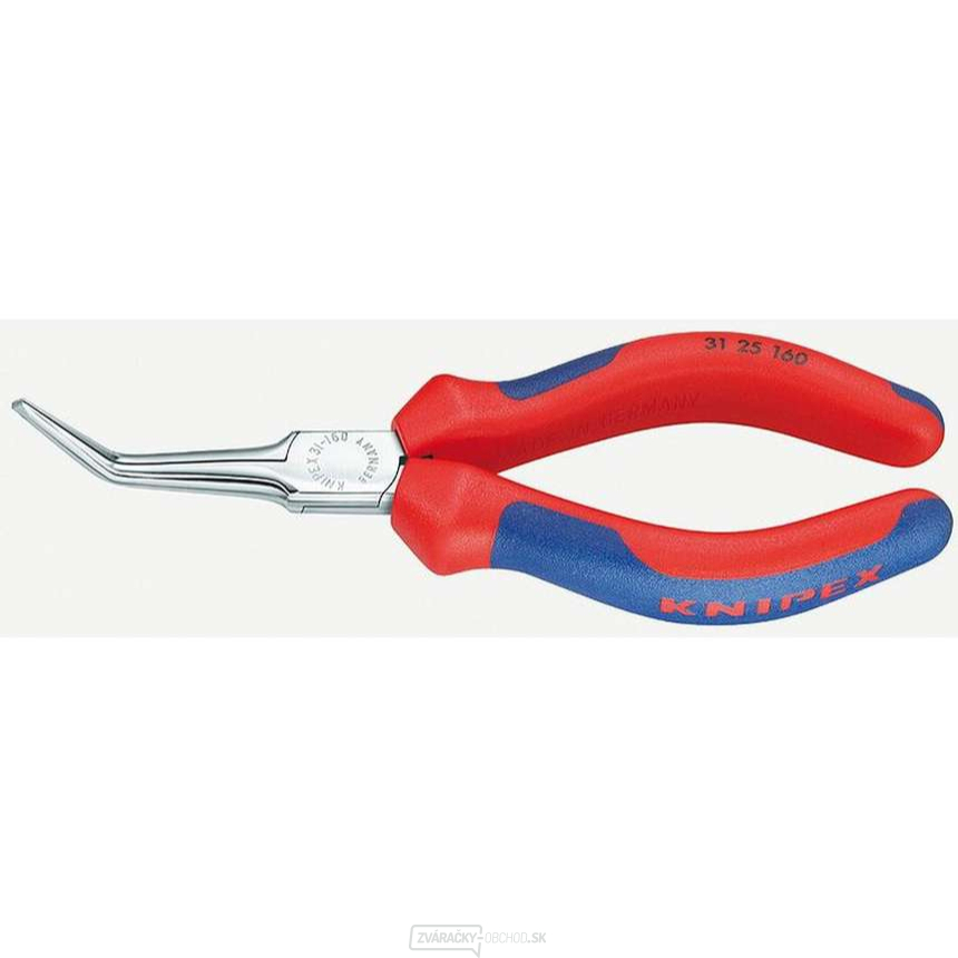 KNIPEX 31 25 160 Polkruhové ihlové kliešte na uchopenie 160 mm - leštená hlava, plastové puzdrá