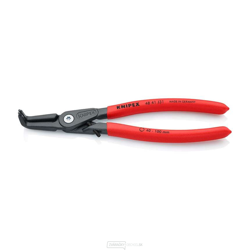 KNIPEX 48 41 J31 presné kliešte na vnútorné poistné krúžky, 210 mm - protišmyková rukoväť