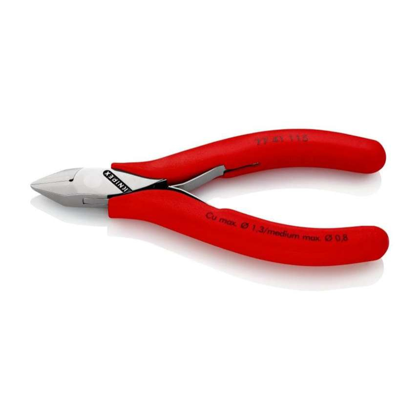 Bočné frézy na elektroniku 115 mm Knipex 77 41 115 - leštená hlava, viaczložkové puzdrá
