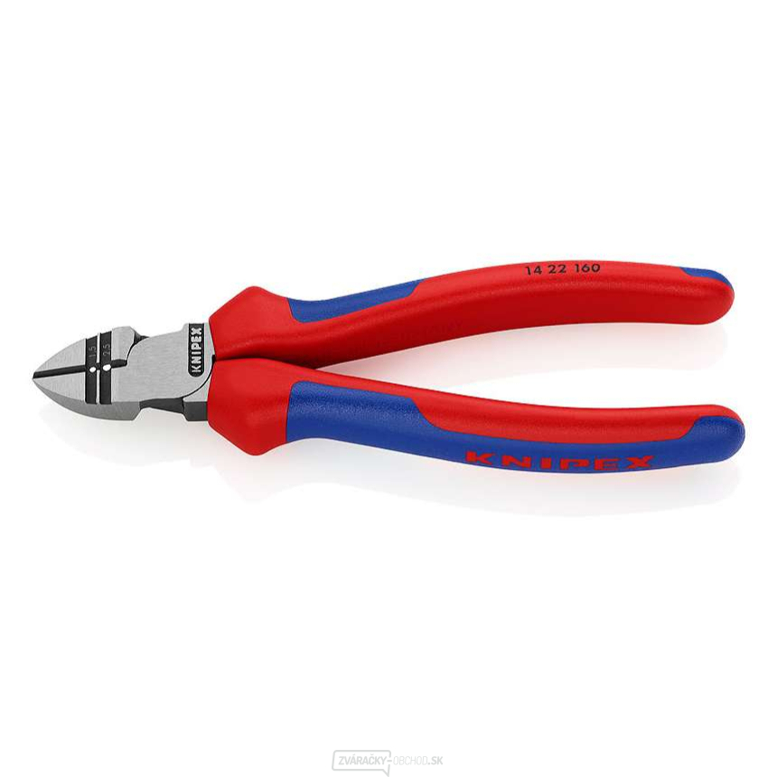 KNIPEX 14 22 160 Bočné štípacie kliešte 160 mm - leštená hlava, viaczložkové puzdrá