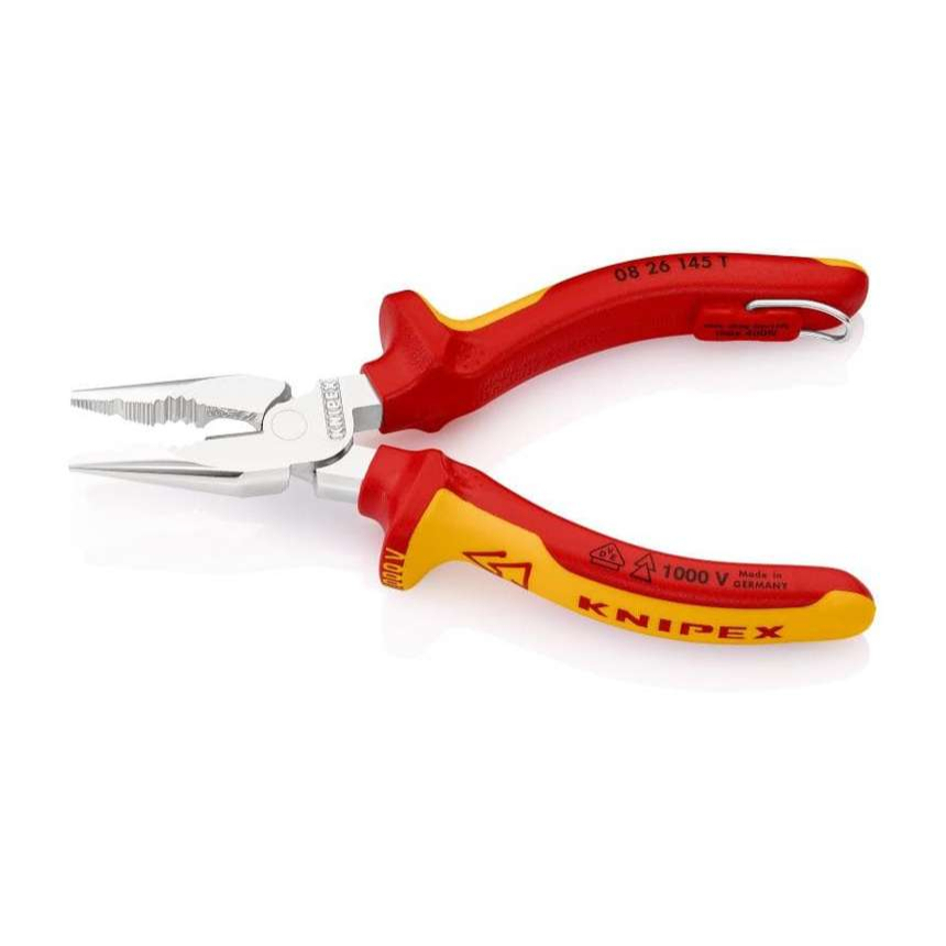 Úzke kombinované kliešte 145 mm s upevňovacím okom Knipex 08 26 145 T VDE