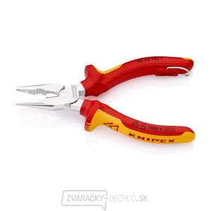 Úzke kombinované kliešte 145 mm s upevňovacím okom Knipex 08 26 145 T VDE Úzke kombinované kliešte 145 mm s upevňovacím okom Knipex 08 26 145 T VDE gallery main image