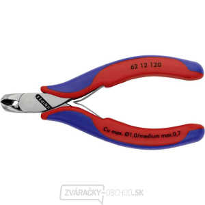 Štiepacie kliešte so šikmými čepeľami na elektroniku KNIPEX 62 12 120 Štiepacie kliešte so šikmými čepeľami na elektroniku KNIPEX 62 12 120 gallery main image