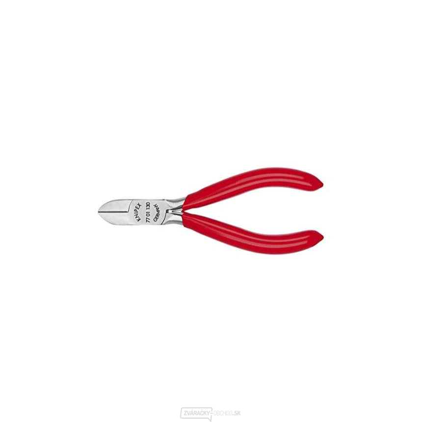 Bočné frézy na elektroniku 130 mm KNIPEX 77 01 130 - leštená hlava, plastové puzdrá
