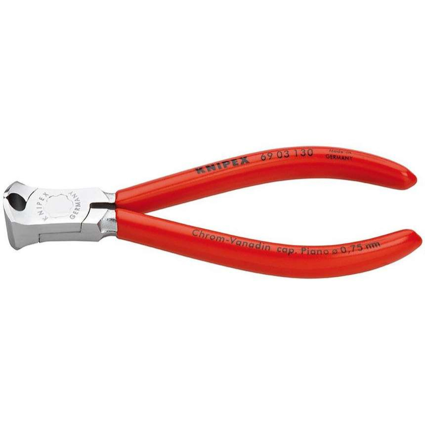 Strihacie kliešte pre mechanikov 130 mm KNIPEX 69 03 130 - chrómované, plastové puzdrá