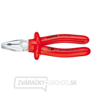 Kombinované kliešte 200 mm - 1000 V. KNIPEX 03 07 200. Chrómované, VDE - izolácia ponorením do kúpeľa gallery main image