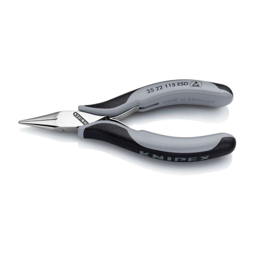 Elektronické montážne kliešte 115 mm Knipex 35 22 115 ESD - leštená hlava, viaczložkové puzdrá