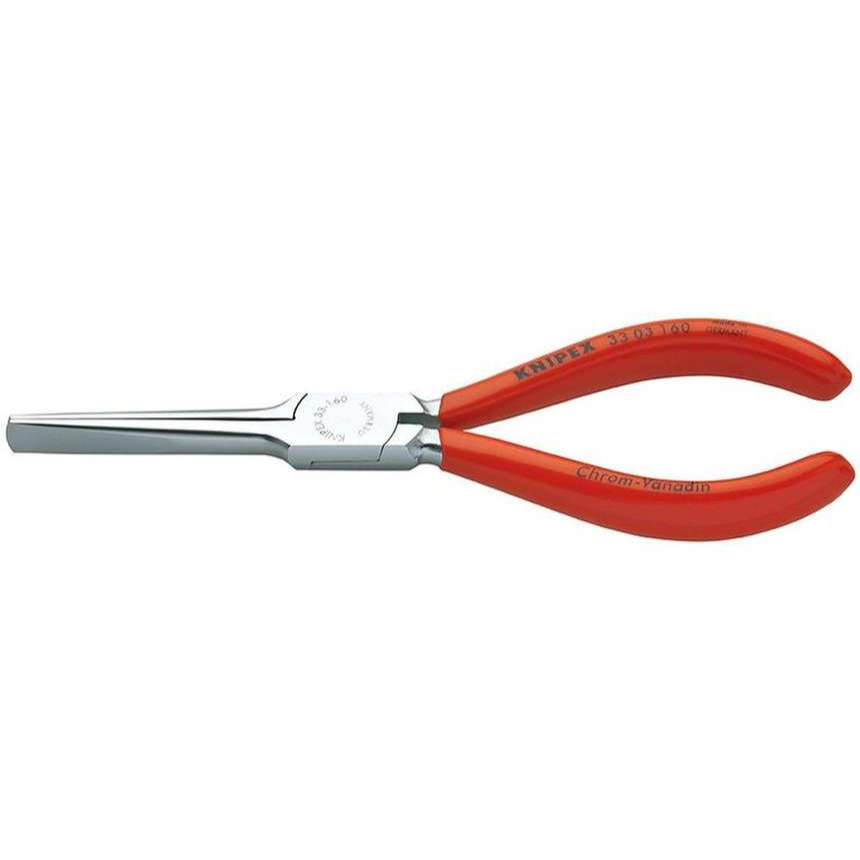 Ploché kliešte 160 mm KNIPEX 33 03 160 - chrómované, plastové puzdrá