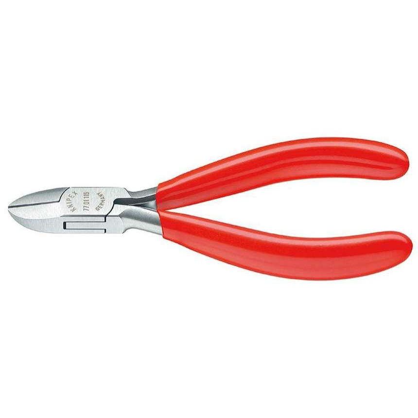 Bočné frézy na elektroniku 115 mm KNIPEX 77 01 115 - leštená hlava, plastové puzdrá