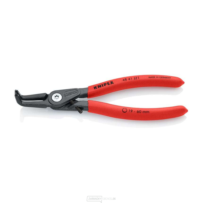KNIPEX 48 41 J21 presné kliešte na vnútorné poistné krúžky, 165 mm - protišmyková rukoväť