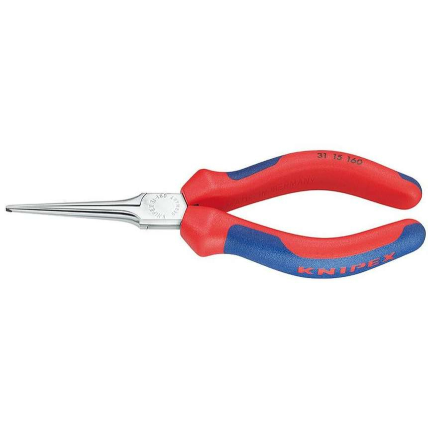 KNIPEX 31 15 160 Polkruhové ihlové kliešte na uchopenie 160 mm - pochrómované, viaczložkové puzdrá