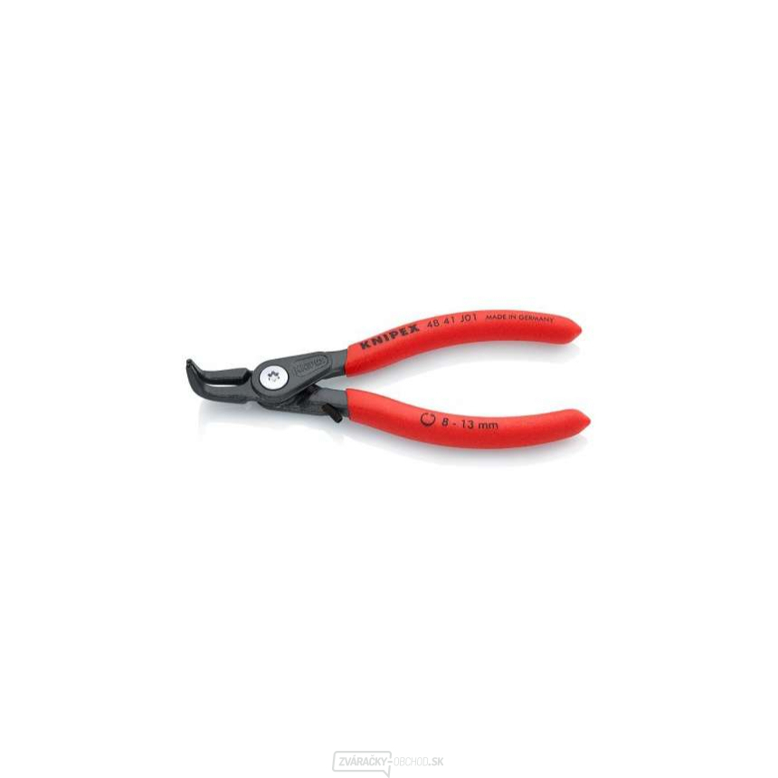 KNIPEX 48 41 J01 presné kliešte na vnútorné poistné krúžky, 130 mm - protišmyková rukoväť