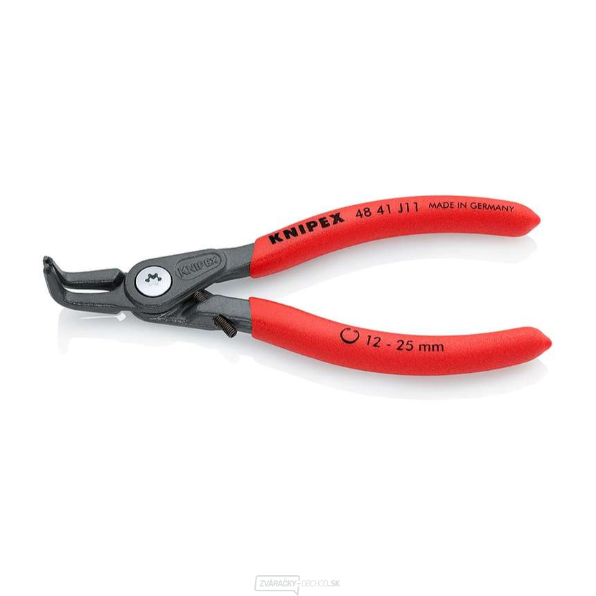KNIPEX 48 41 J11 presné kliešte na vnútorné poistné krúžky, 130 mm - protišmyková rukoväť