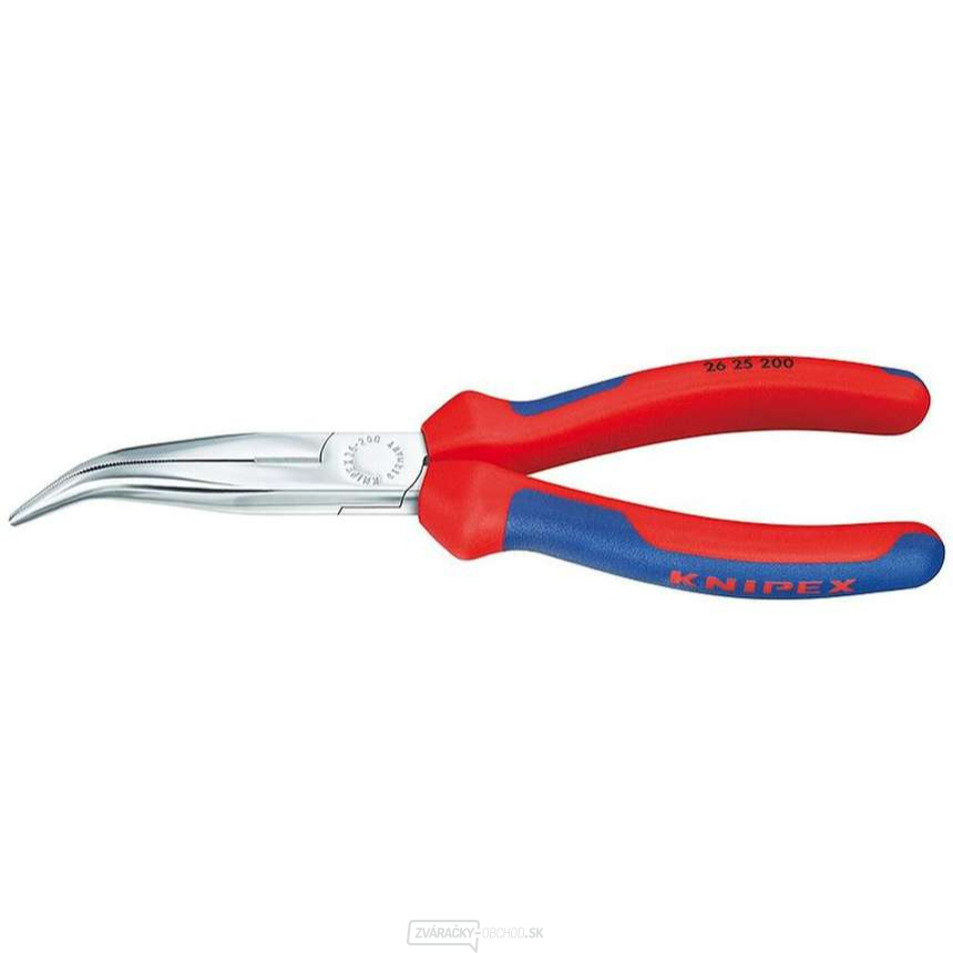 Polkruhové kliešte s čepeľami (so zobáčikom) 200 mm KNIPEX 26 25 200 - chrómované, viaczložkové puzdrá