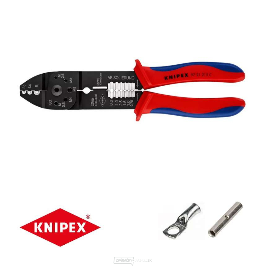 Krimpovacie kliešte 215 mm Knipex 97 21 215 C Krimpovacie kliešte 215 mm Knipex 97 21 215 C gallery main image