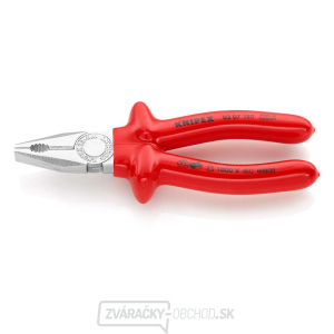 Kombinované kliešte 180 mm - 1000V KNIPEX 03 07 180. Chrómované, izolované VDE - VDE gallery main image