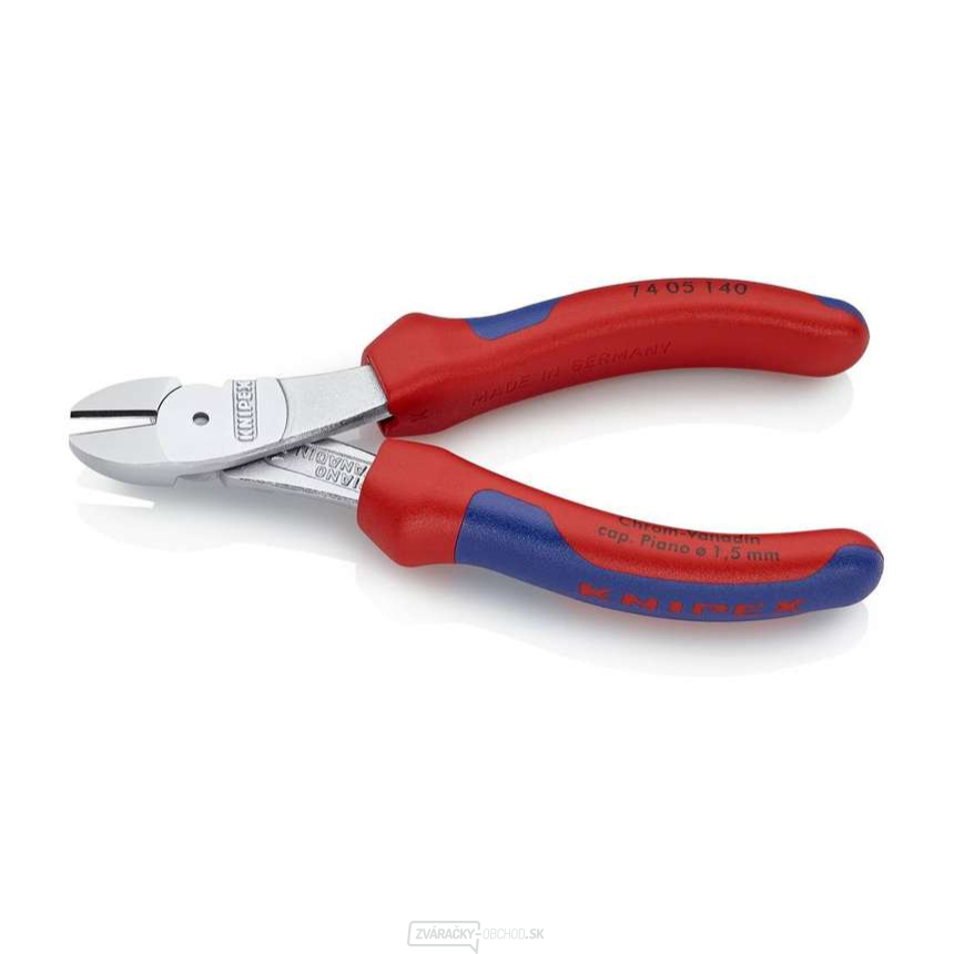 Silové bočné frézy 140 mm KNIPEX 74 05 140 - chrómované, viaczložkové puzdrá