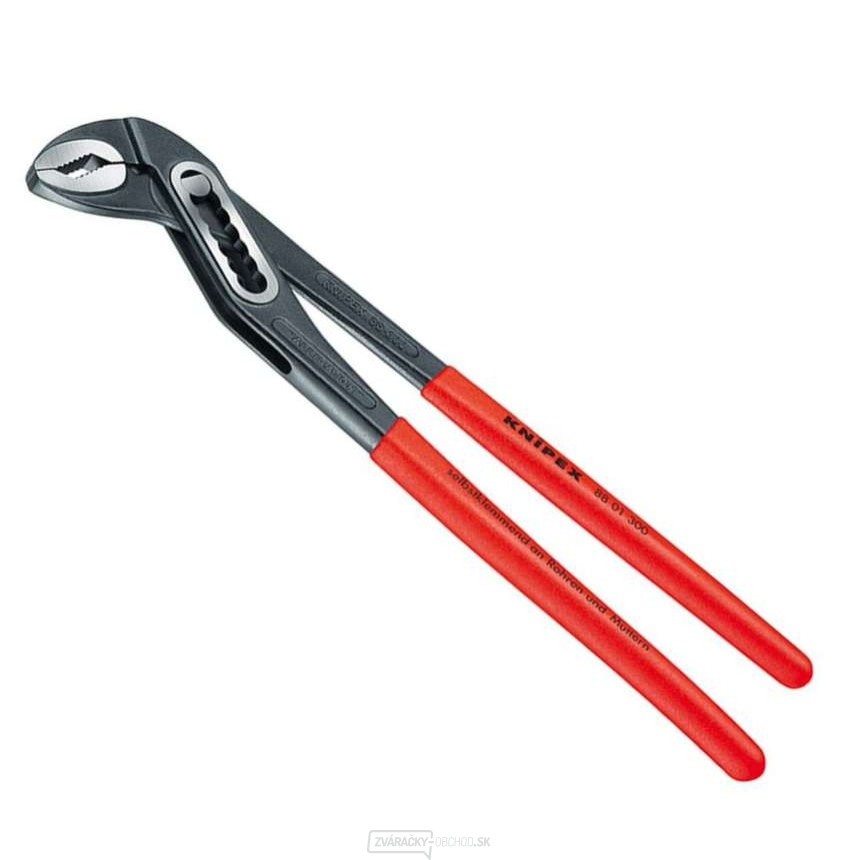 Aligátorové inštalatérske kliešte 300 mm. KNIPEX 88 01 300 - Leštené, plastové objímky