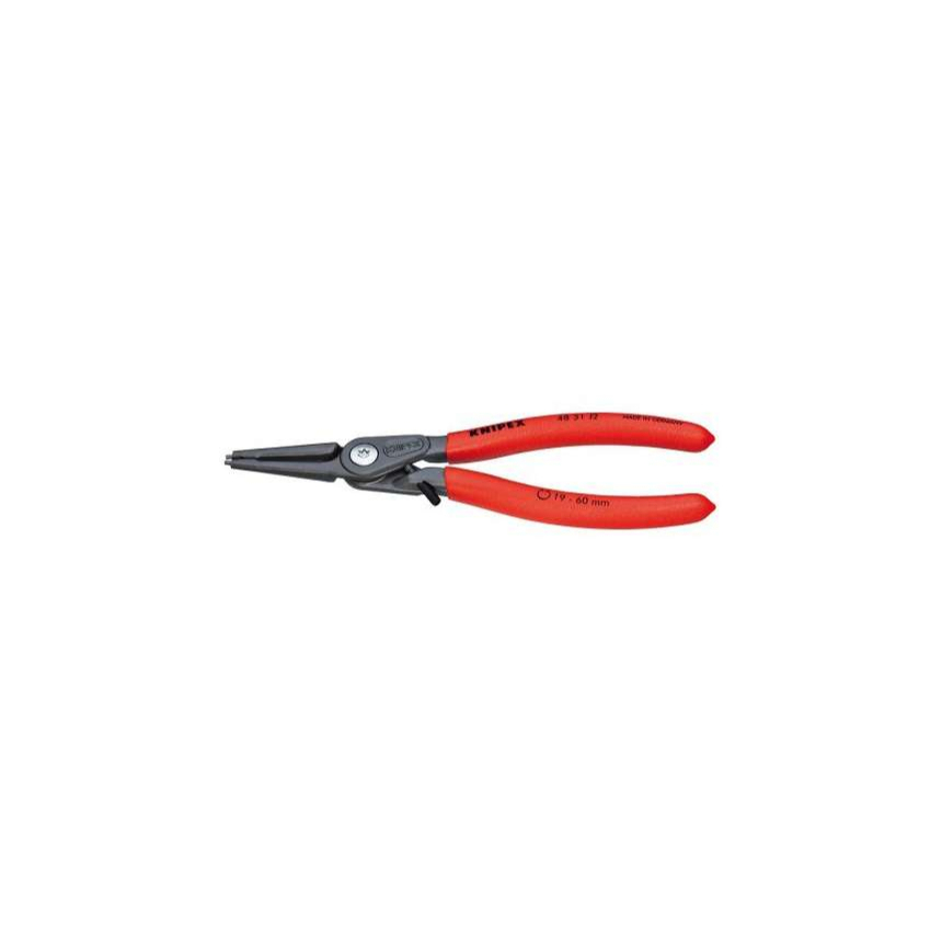 KNIPEX 48 31 J2 presné kliešte na poistné krúžky, 180 mm - sivý fosfát, protišmykový plast