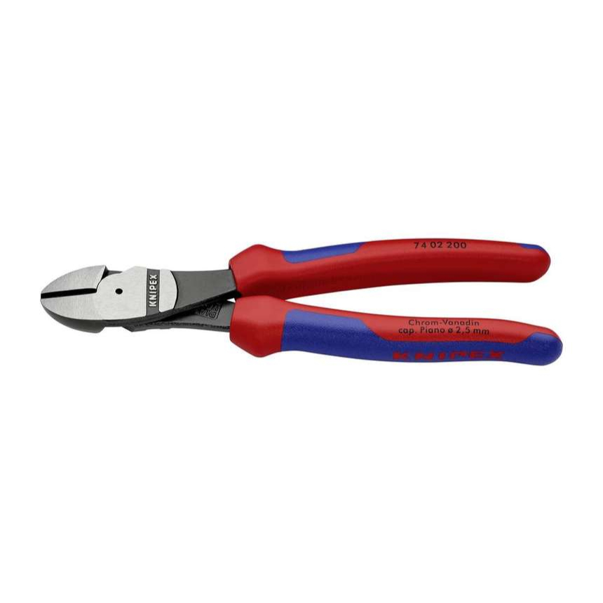 Výkonné bočné frézy 200 mm KNIPEX 74 02 200 - leštená hlava, viaczložkové puzdrá