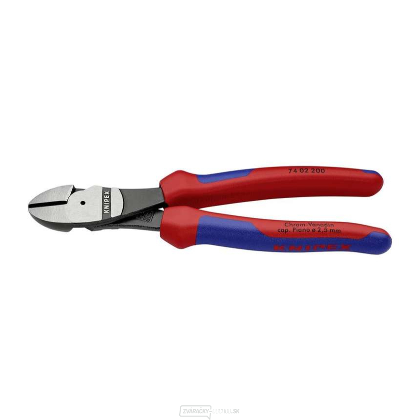 Výkonné bočné frézy 200 mm KNIPEX 74 02 200 - leštená hlava, viaczložkové puzdrá