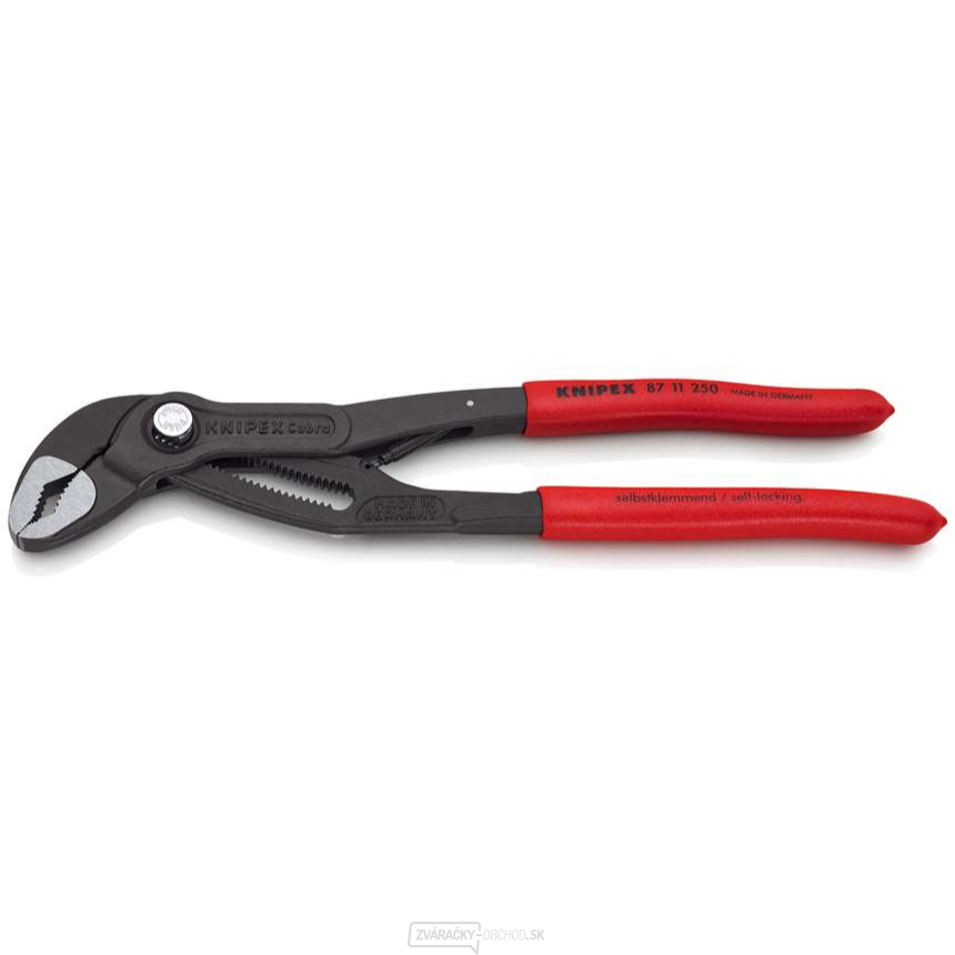 Kliešte na matice Cobra 250 mm KNIPEX 87 11 250 - leštená hlava, plastové puzdrá